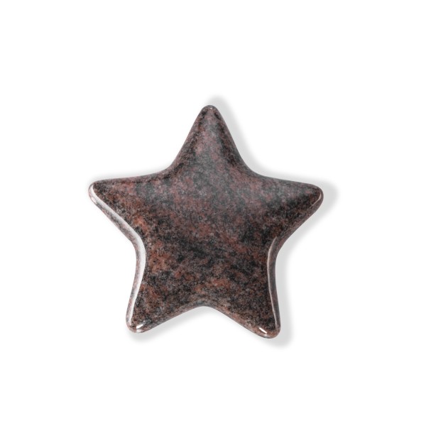 Étoile - Décor funéraire en granit poli, personnalisable - Sansone Origine