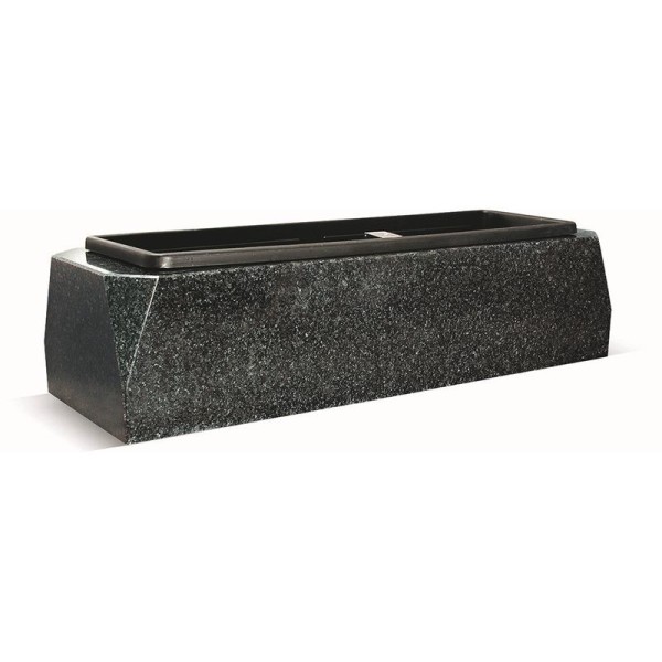 Jardinière massive en granit - Simple chanfrein -Pour fleurir- Sansone Origine