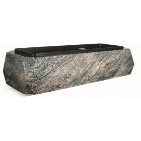 Jardinière massive en granit - Double chanfrein -Pour fleurir -Sansone Origine