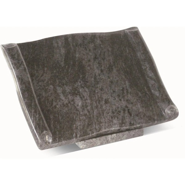 Plaque funéraire - Parchemin en granit sculpté - Sansone Origine