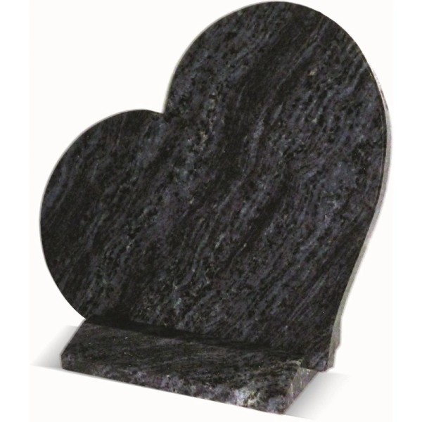Plaque en granit - Cœur  - Avec socle - Sansone Origine
