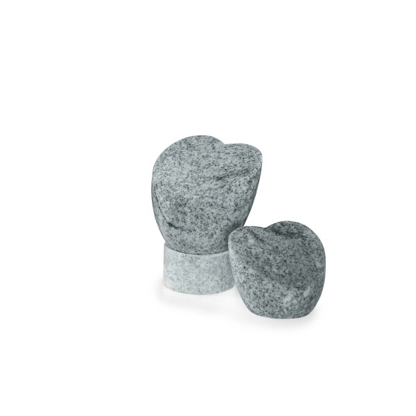 Porte-souvenir funéraire en granit - Forme cœur - Sansone Origine