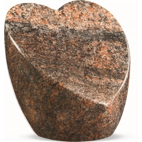 Porte-souvenir funéraire en granit - Forme cœur - Sansone Origine