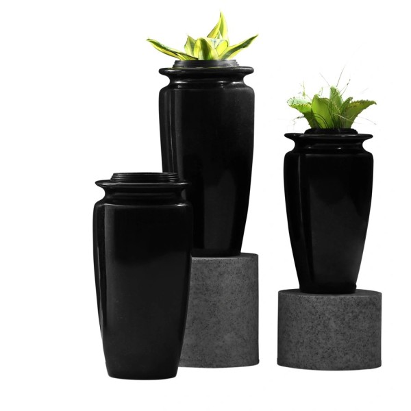 Vase tourné en granit - Elégance intemporelle - Sansone Origine