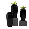 Vase tourné en granit - Elégance intemporelle - Sansone Origine