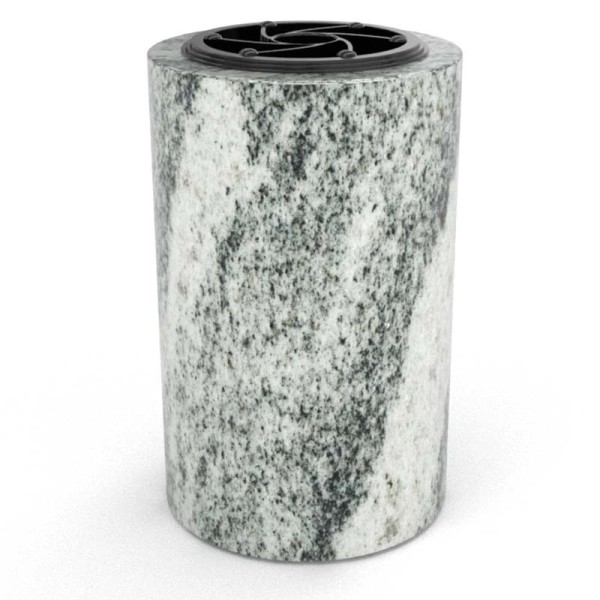 Vase tourné en granit - Cylindrique - Sansone Origine