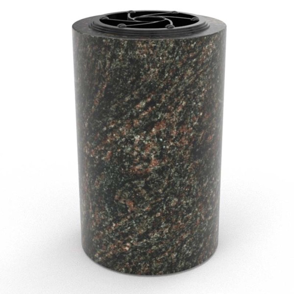 Vase tourné en granit - Cylindrique - Sansone Origine