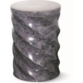 Urne tournée en granit - Forme spirale - Sansone Origine