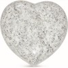 Cœur funéraire bombé en granit - Décor poli personnalisable - Sansone Origine