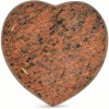 Cœur funéraire bombé en granit - Décor poli personnalisable - Sansone Origine