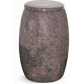 Urne tournée en granit - Forme ovale - Sansone Origine