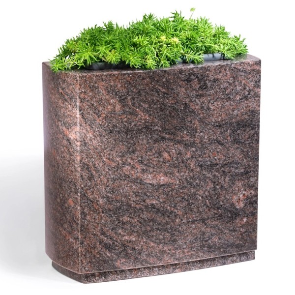 Urne double en granit - Avec jardinière intégrée - Sansone Origine