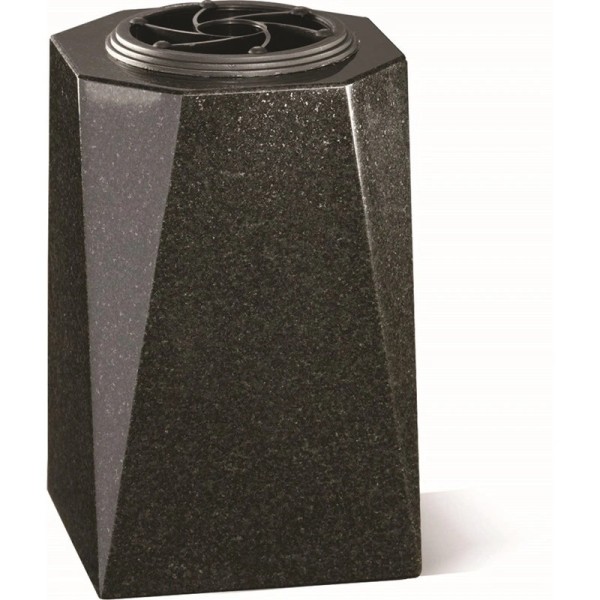 Vase en granit - Modèle carré à simple chanfrein - Sansone Origine