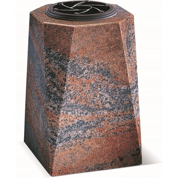 Vase en granit - Modèle carré à simple chanfrein - Sansone Origine