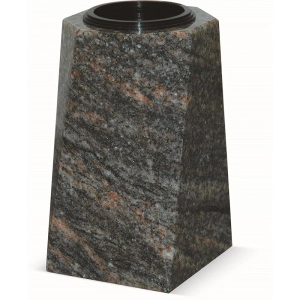 Vase en granit - Modèle carré à simple chanfrein - Sansone Origine