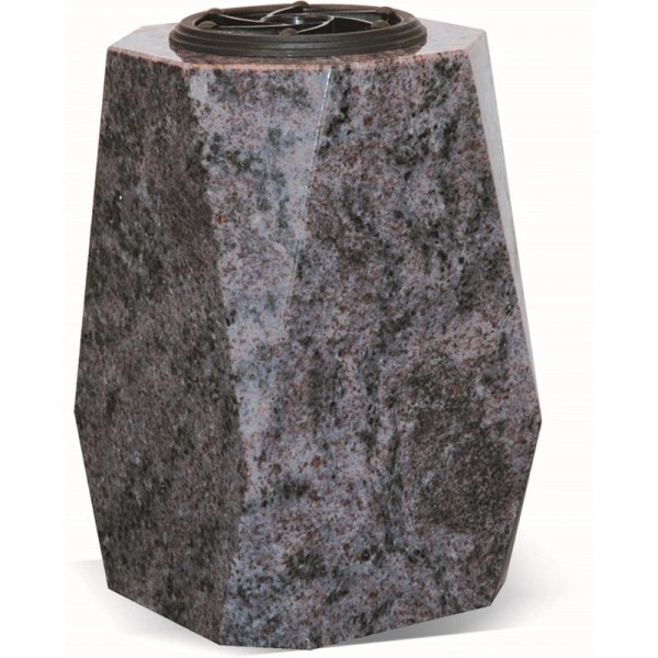 Vase en granit - Modèle carré à double chanfrein - Sansone Origine