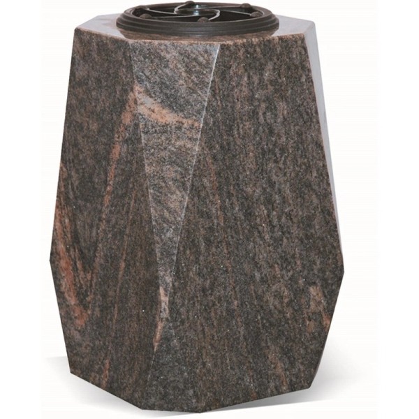 Vase en granit - Modèle carré à double chanfrein - Sansone Origine