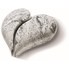 Cœur Dyade COD3006 - Décor funéraire en granit taillé main - Sansone Origine
