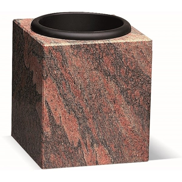 Cache-pot CP00 – Ornement floral en granit - Sansone Origine