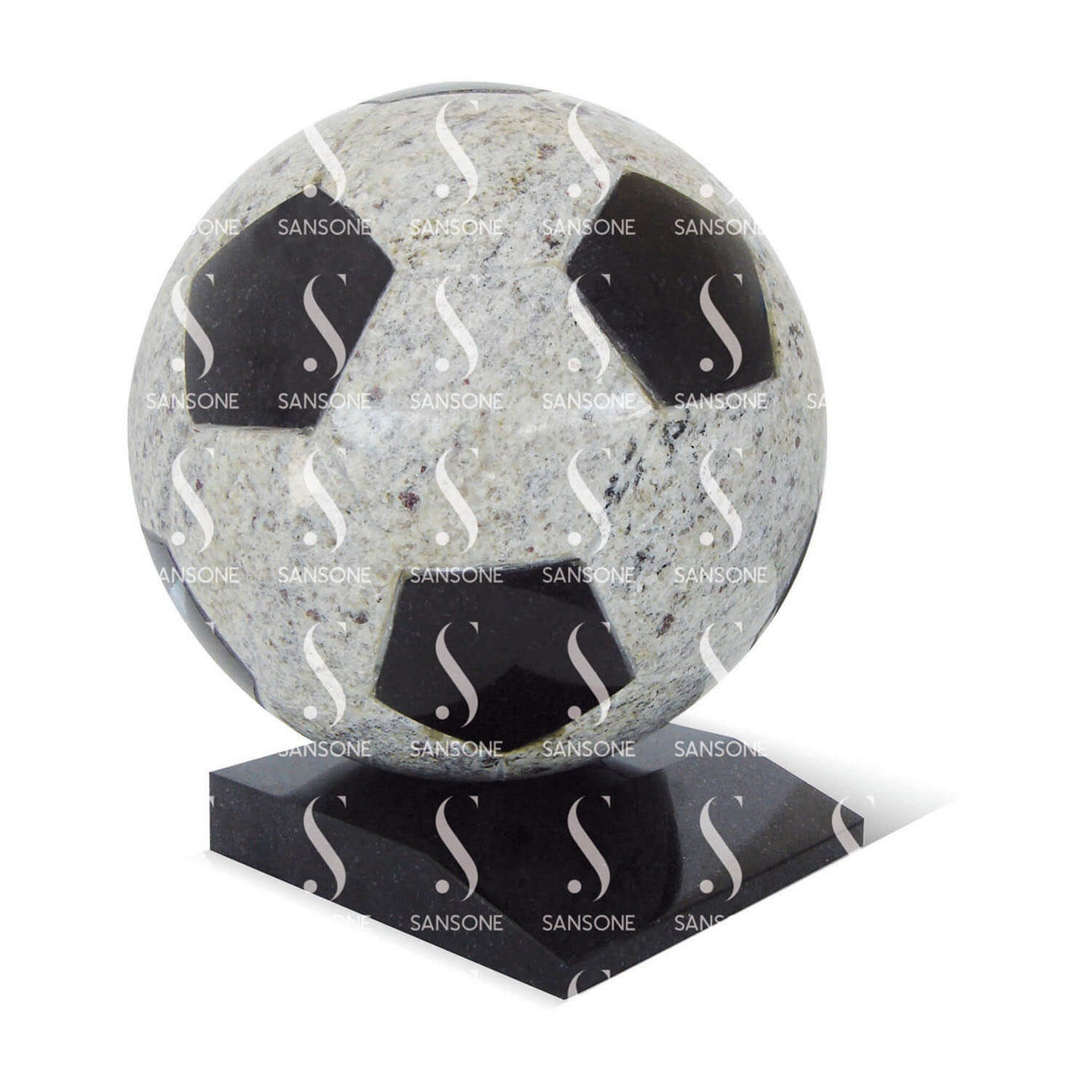 BF01 - Ballon de football en granit avec socle • SANSONE ORIGINE