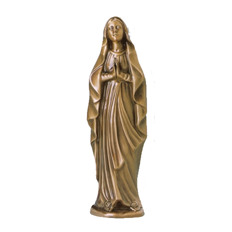 vierge en bronze funeraire tombe