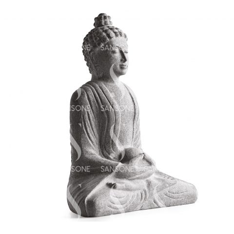 BU0130 Bouddha en Granit Monolithe sculpté